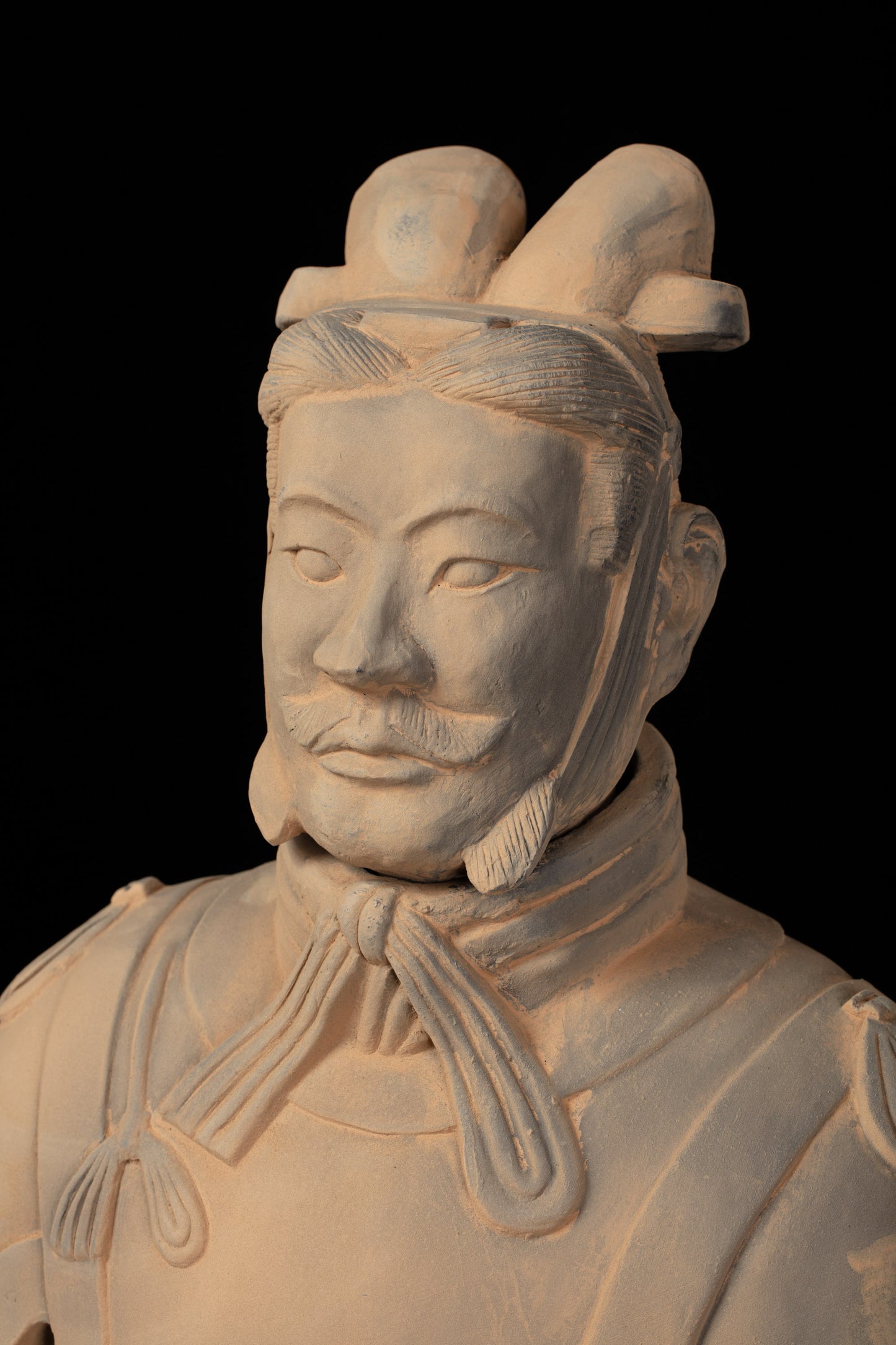1.2M General - CLAYARMY-Strategic Leadership Gaze: Close-up of the 1.2M General's face, capturing a strategic leadership gaze and expressive facial features that define the figurine's character.