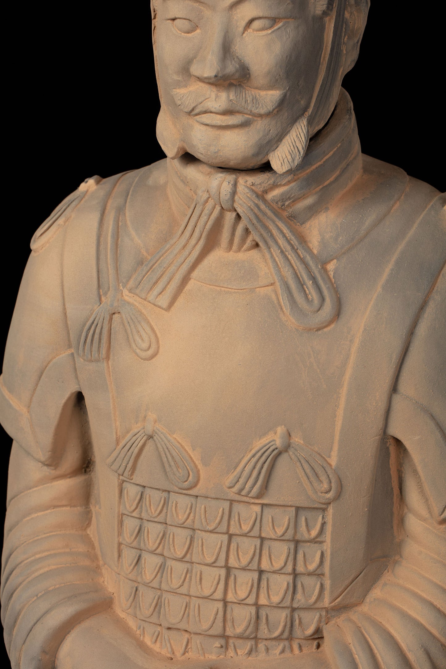 1.2M General - CLAYARMY-Focused Leadership: Close-up of the 1.2M General's face, showcasing focused sculpting that communicates the wisdom and determination of a seasoned leader.