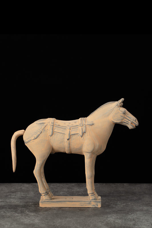 25CM Horse - CLAYARMY -Side view capturing the lifelike proportions and majestic posture of our 25CM Clayarmy Terracotta Horse.