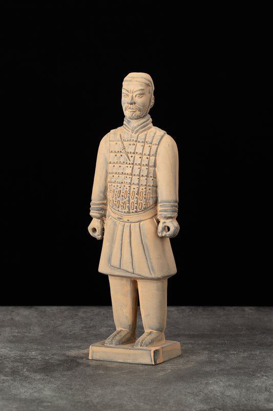 25CM Cavalryman - CLAYARMY-Artistic side profile of the 25CM Cavalryman figurine, highlighting the historical accuracy of the knee-length jacket and the fine craftsmanship of the leather boots.