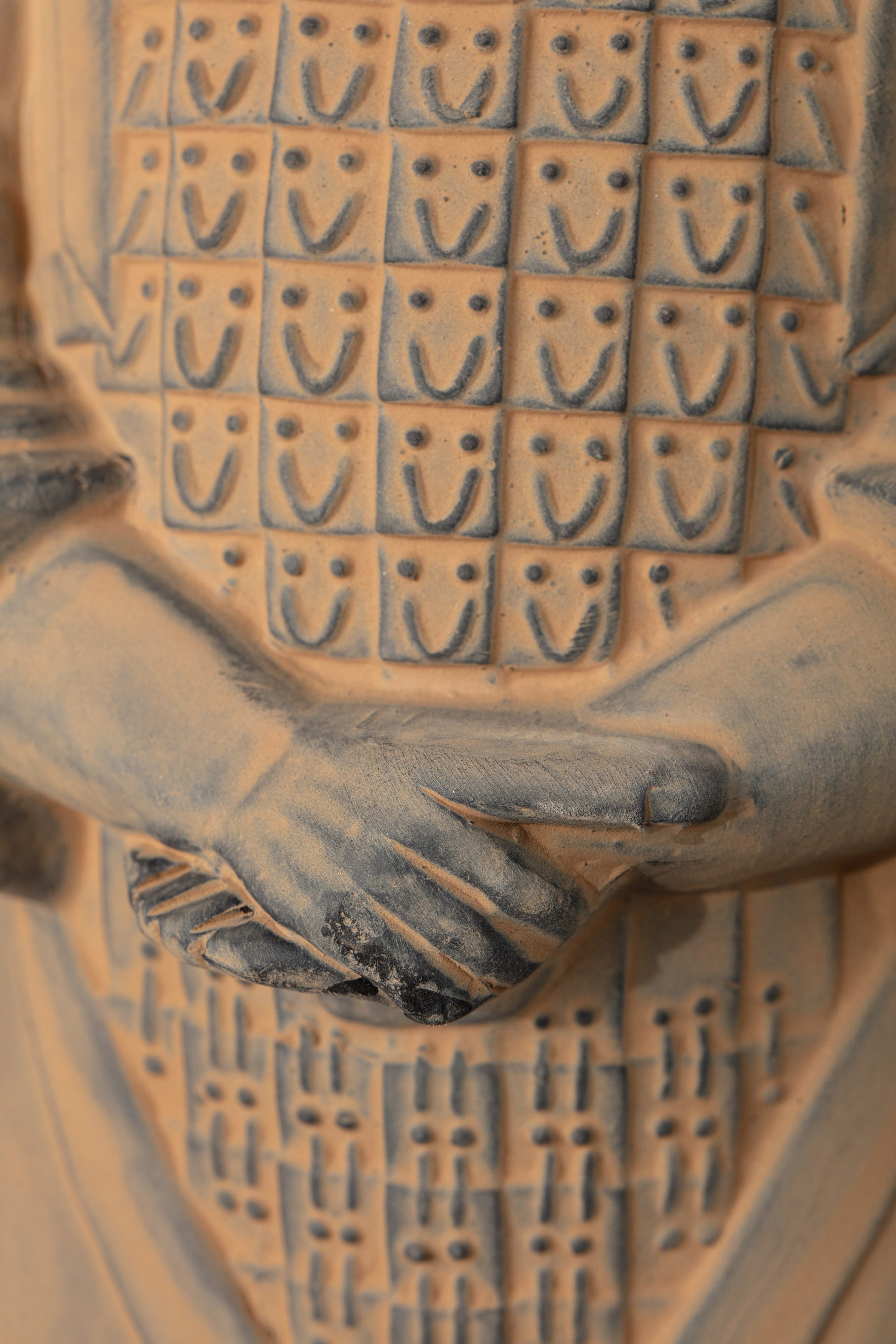 55CM General - CLAYARMY-Seasoned Command: Close-up of the 55CM General figurine, projecting seasoned command with hands in a poised position, embodying leadership experience.