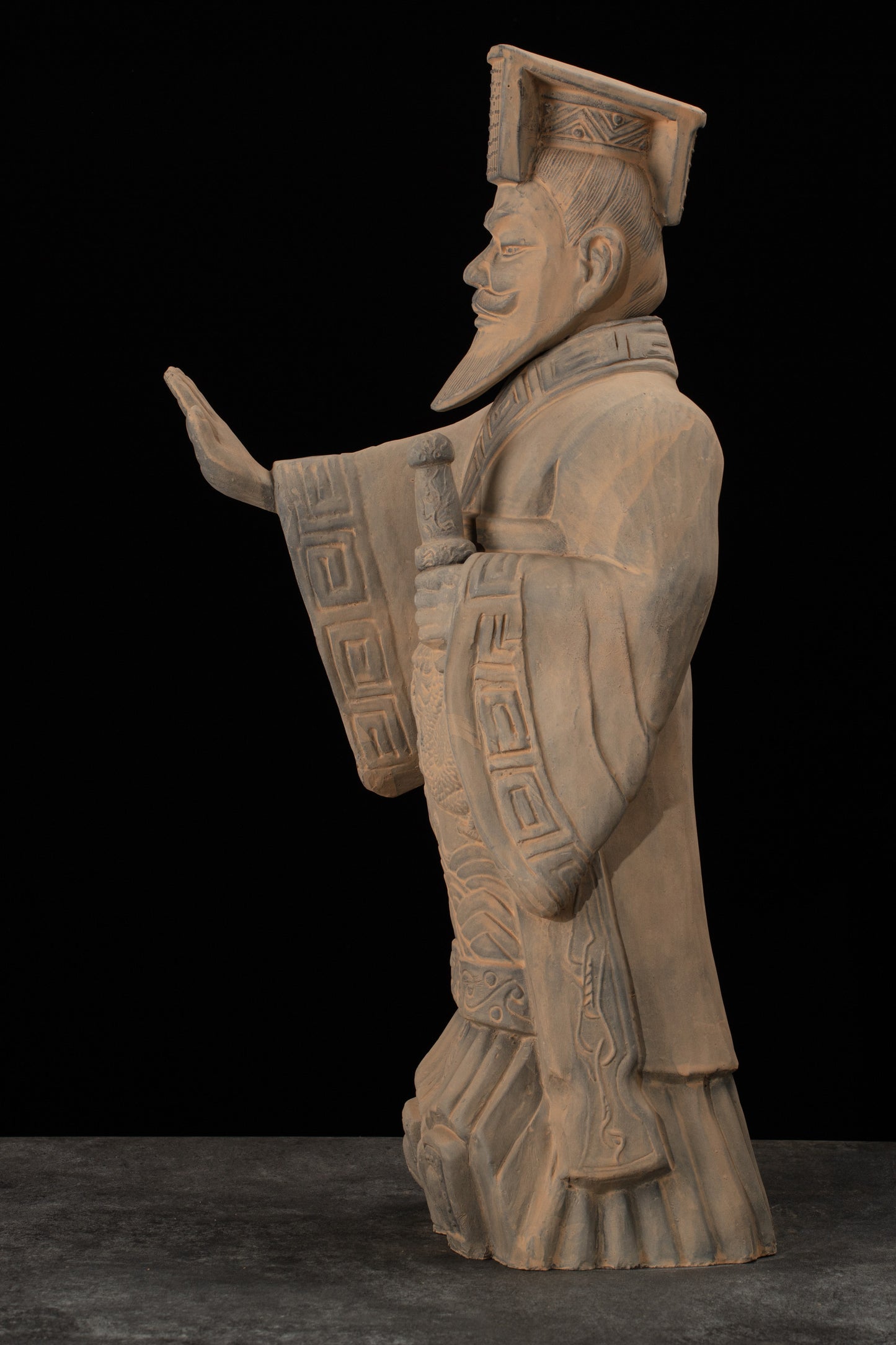 55CM Emperor - CLAYARMY -Majestic overview of Clayarmy's 55CM Emperor Qin Terracotta Warrior, emphasizing its historical significance.