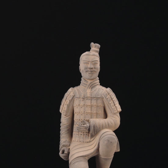 360-Degree View: Explore the 45CM Kneeling Archer figurine from every angle, showcasing its unique pose, detailed features, and hand-painted artistry.