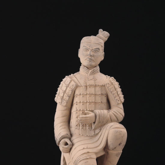 360-Degree View: Explore the 55CM Kneeling Archer figurine from every angle, showcasing its unique pose, detailed features, and hand-painted artistry.