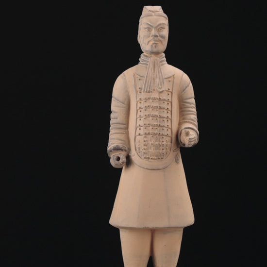 Overview of the 35CM Clayarmy Officer figurine from a unique perspective.