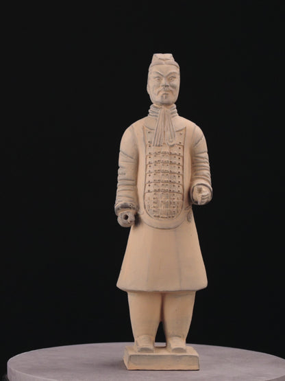 Overview of the 35CM Clayarmy Officer figurine from a unique perspective.